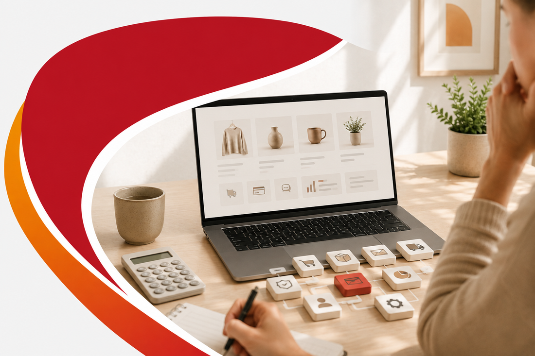 Werkplek voor het bepalen van de omvang en kosten van een Shopify-webshop