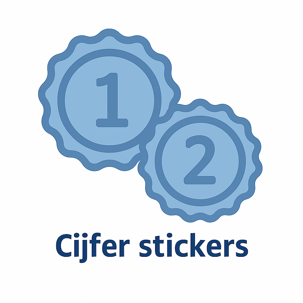 Cijfer stickers van 10 cm hoog